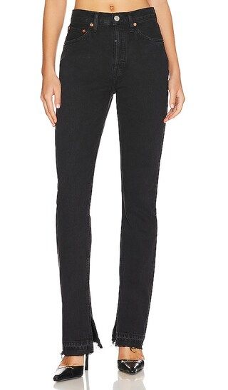 Originals 70's High Rise Skinny Boot in Washed Black | Revolve Clothing (Global)
