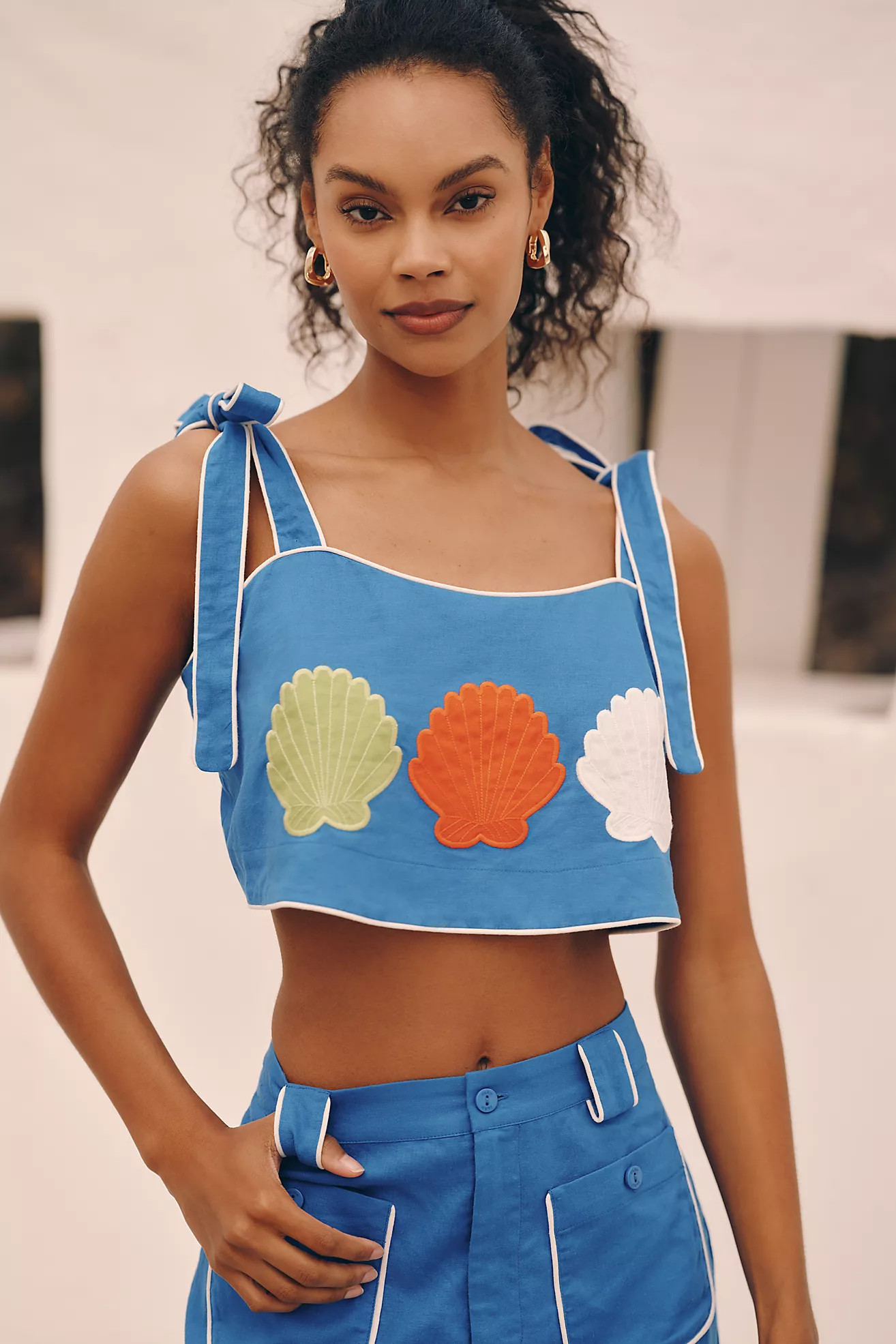 Farm Rio x Anthropologie Destination Embroidered Tank Top | Anthropologie (US)