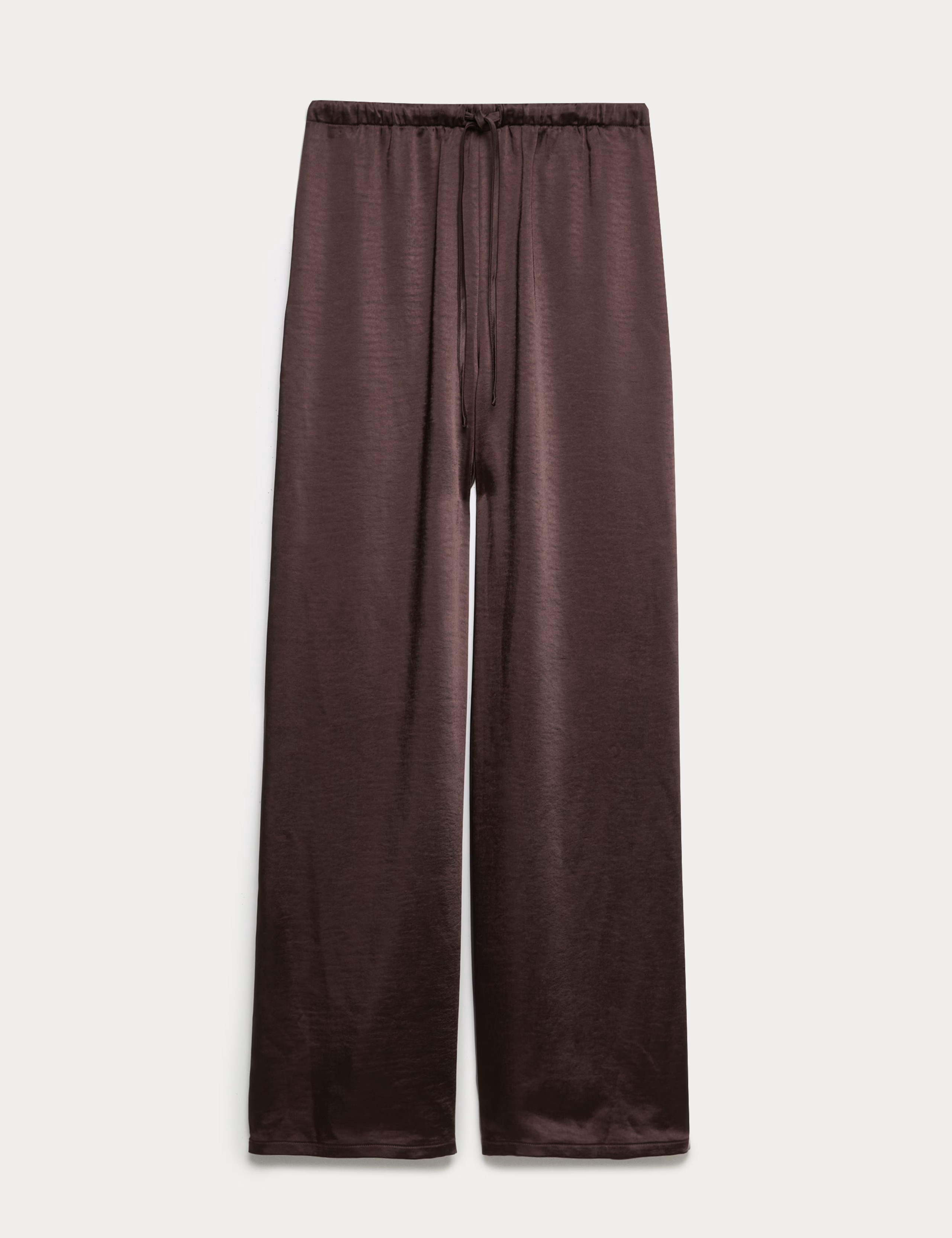 Satin Drawstring Wide Leg Trousers | Marks & Spencer (UK)