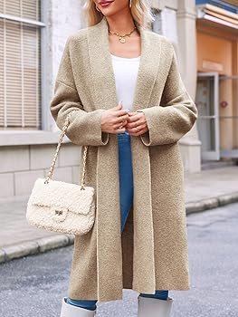 Saodimallsu Womens Long Cardigan Sweaters Chunky Open Front Oversized Slouchy Knit Fall Trendy Co... | Amazon (US)