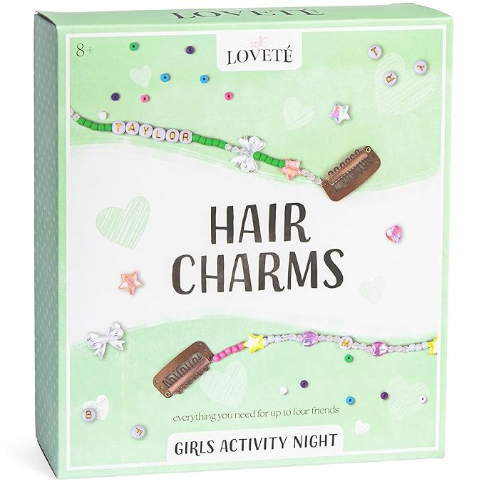 Hair Charm Kit for Girls – Create Beaded Hair Accessories Craft Set for 4 Kids – Includes Col... | Amazon (US)