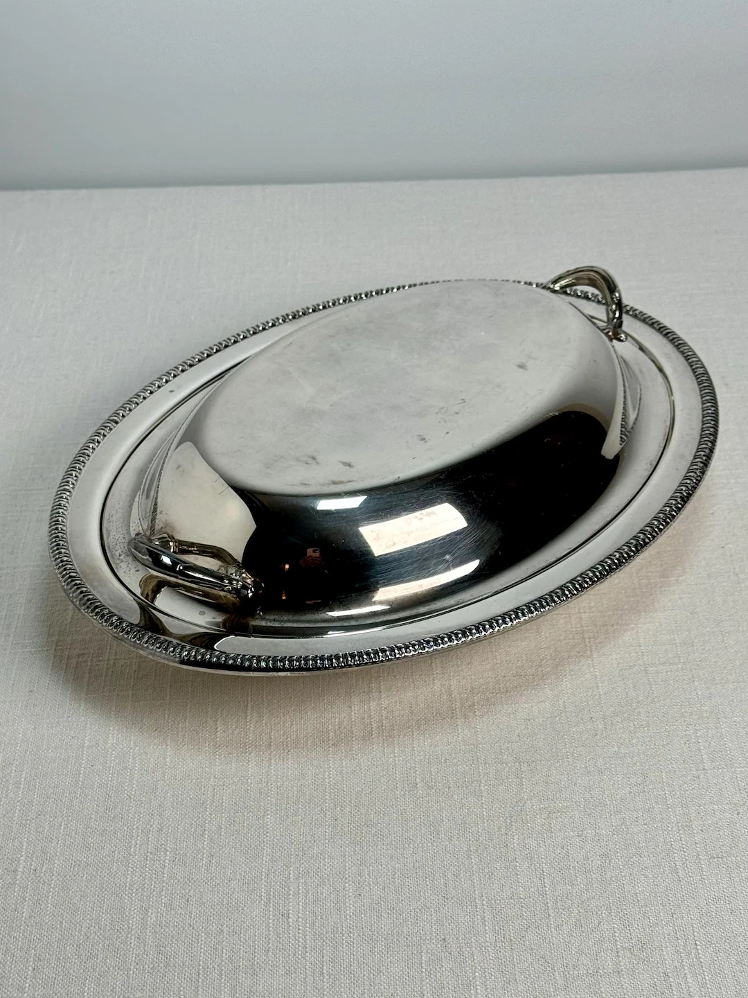 Vintage Rogers Silver Plate Covered Oval Vegetable Serving Bowl - Etsy | Etsy (US)