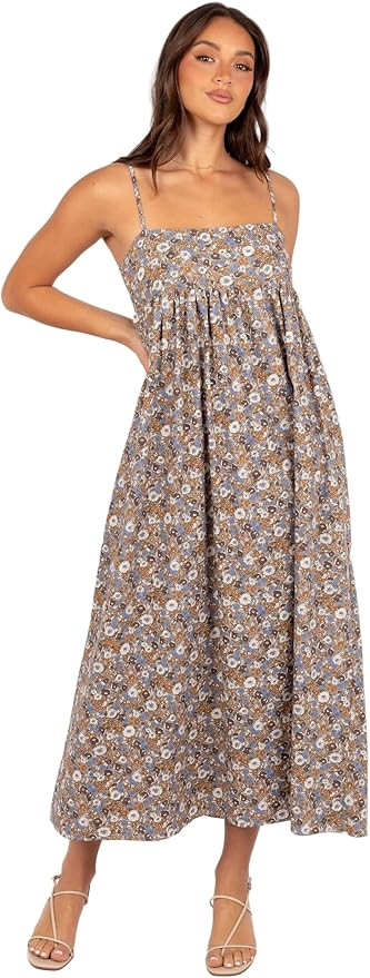 Petal & Pup Women's Andy Maxi Dress - Olive Ditsy Floral | Amazon (US)