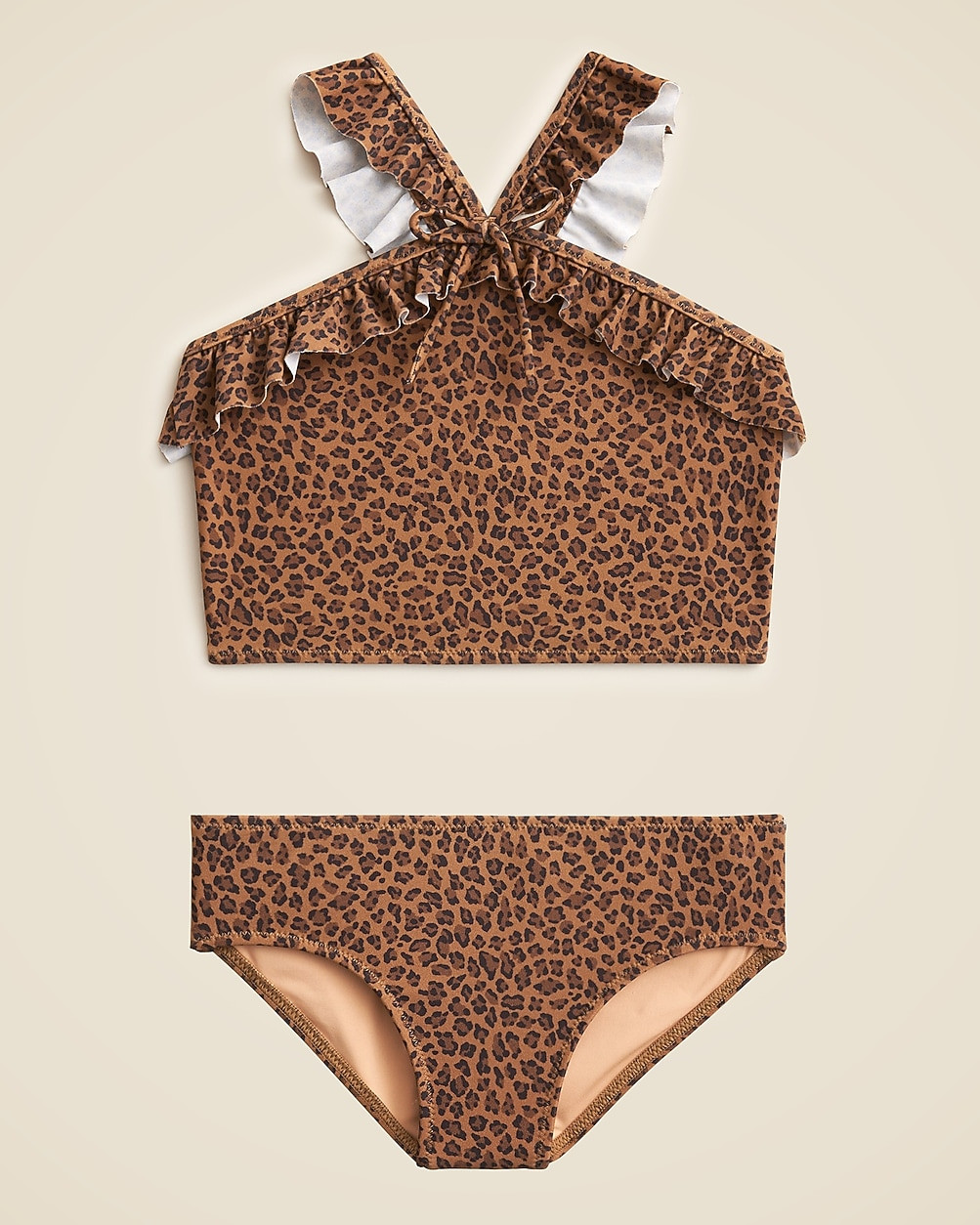 Girls' ruffle halter-neck two-piece swimsuit | J. Crew US