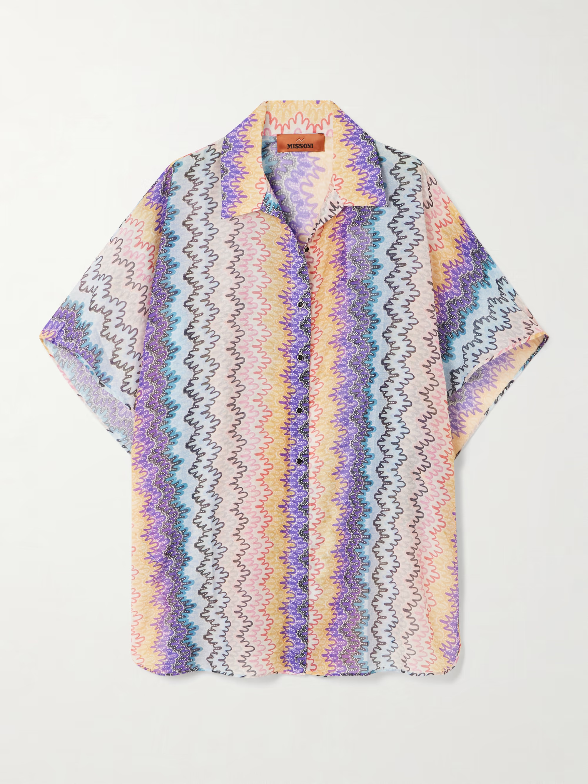 Printed cotton and silk-blend shirt | NET-A-PORTER (US)
