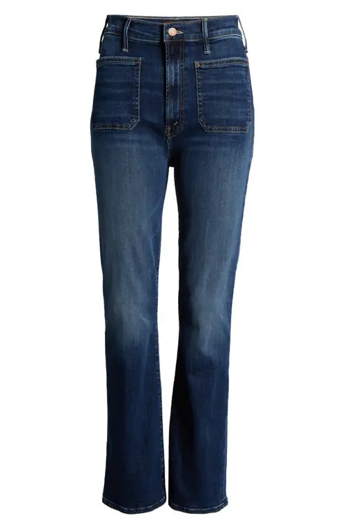 MOTHER The Hustler Patch Pocket Ankle Bootcut Jeans in Teaming Up at Nordstrom, Size 29 | Nordstrom