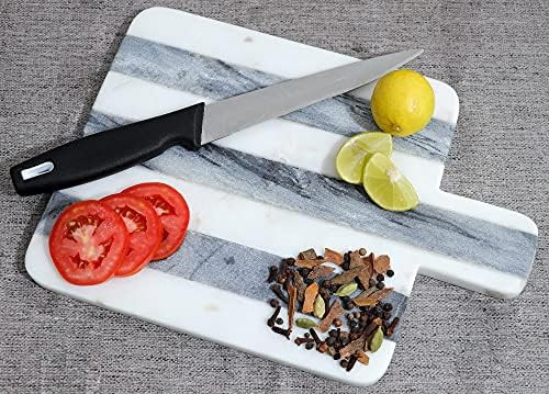 Crocon Natural White & Gray Marble Line Design Chopping Board Champagne Marbles Cutting Board Stylis | Amazon (US)