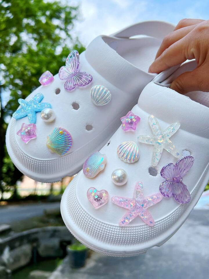 8pcs Stitch Shoe Decorations Accessories Charms For Clogs  Bubble Slides Sandals, Gift Idea For B... | SHEIN