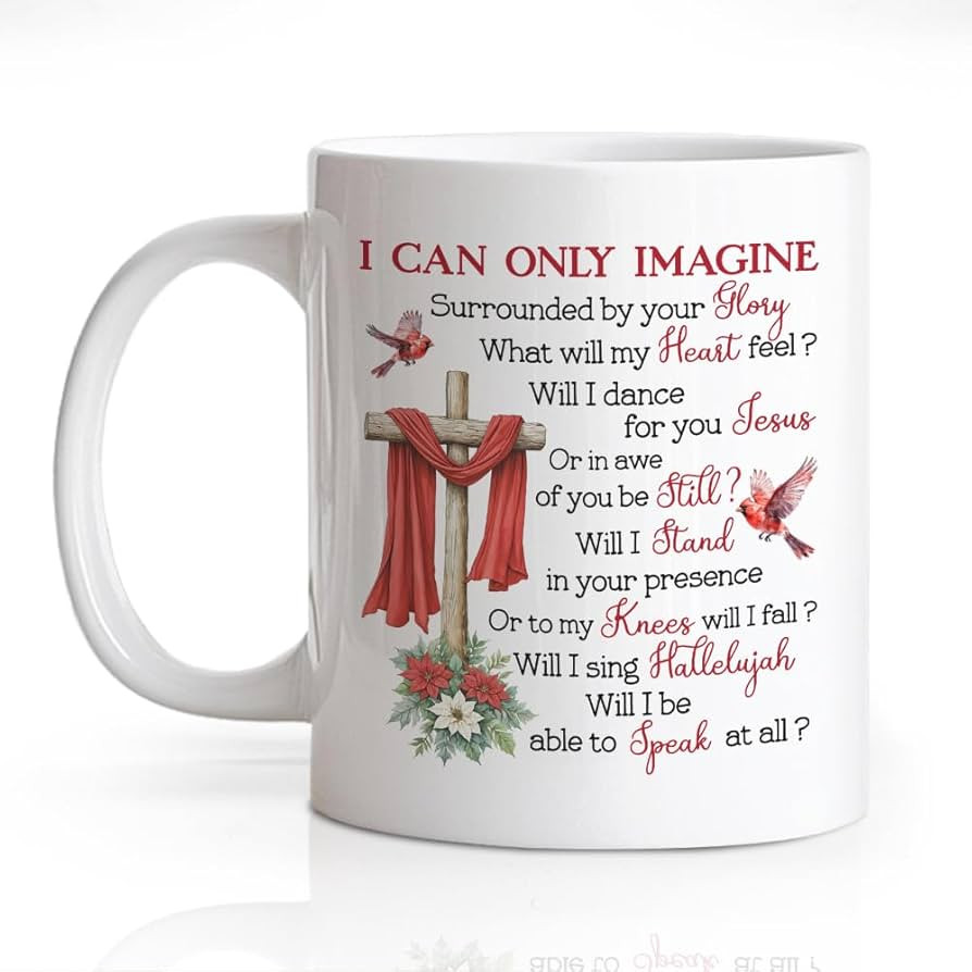 I Can Only Imagine Funny 11oz Double-Sided Ceramic Mug, Christian Cardinal Coffee Mug for Religio... | Amazon (US)