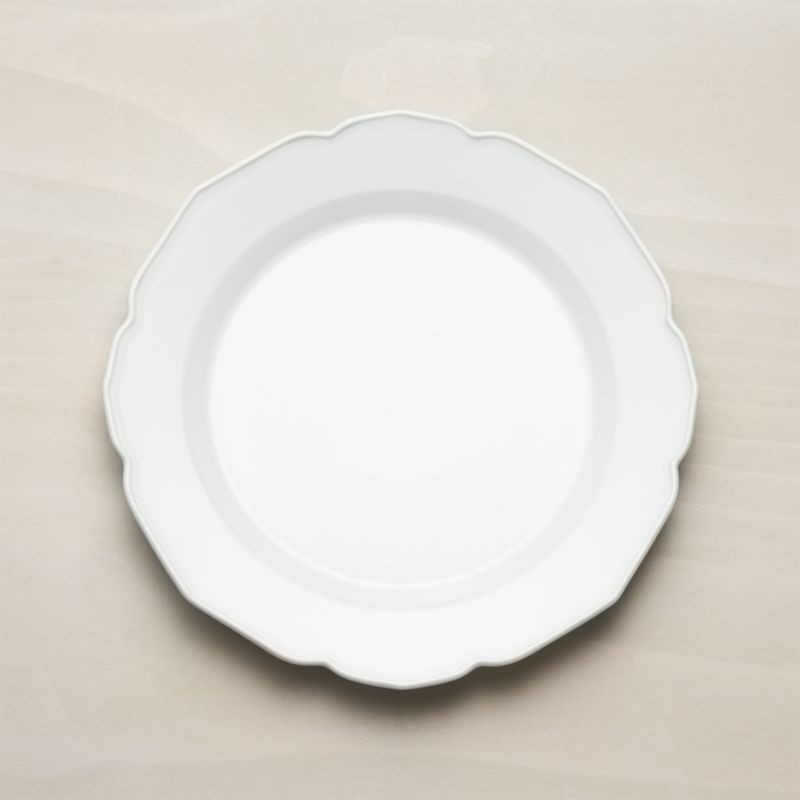 Savannah Scalloped Dinner Plate + Reviews | Crate and Barrel | Crate & Barrel