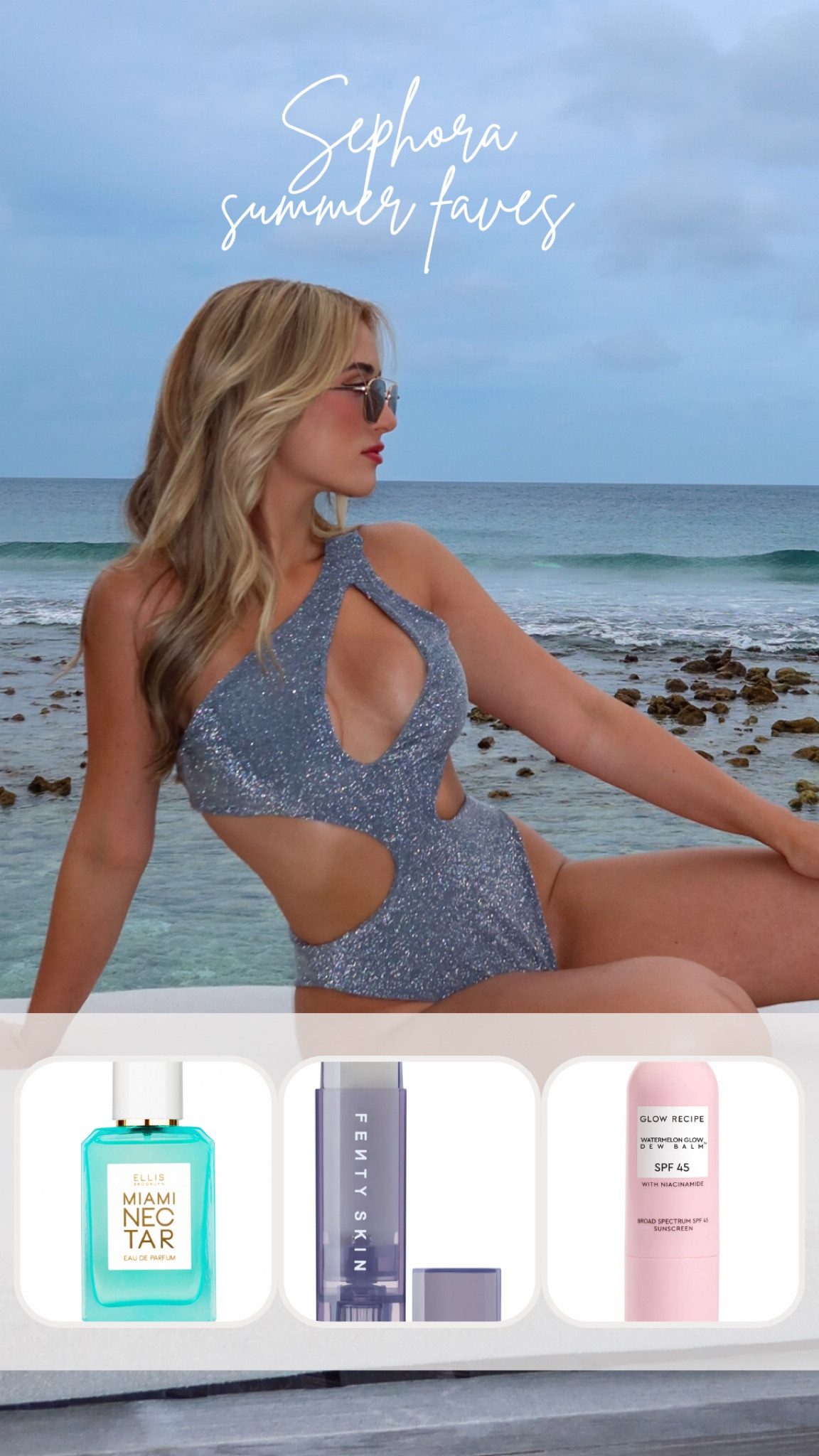 These are my current summer favorites from @sephora sign up for the beauty insider program to earn points and benefits to use towards future purchases 🤍 #sephorapartner  

#liketkit #sephora #sephorapartner @shop.ltk

#LTKFindsUnder50 #LTKBeauty #LTKTravel