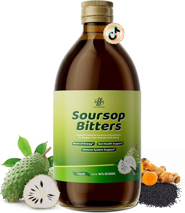 Soursop Bitters Liquid for Digestive Health,Gut Detox&Cleanse,Antioxidant,Immune Support,Skin Hea... | Amazon (US)