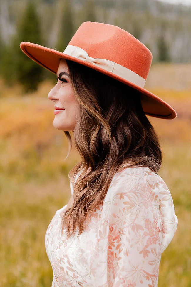 Village Views Terracotta Wide Brim Hat Amber Massey X Pink Lily | Pink Lily
