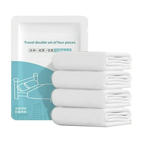 5 Packs Disposable Bed Sheets for Travel Hotel Portable Non Woven Single Use Bedding Set 210x230c... | Walmart (US)