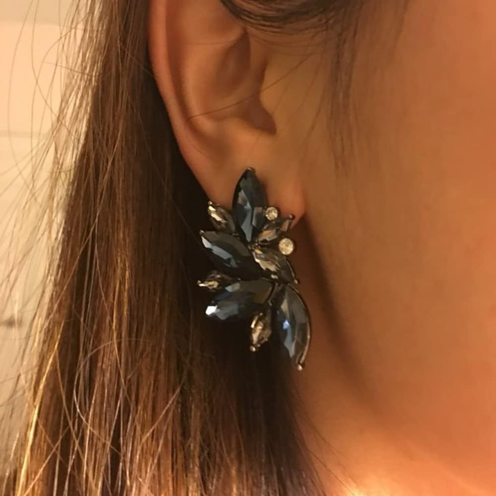 CSIYANJRY99 Glitter Rhinestone Statement Earrings for Women Fashion Bling Colorful Crystal Cluste... | Amazon (US)