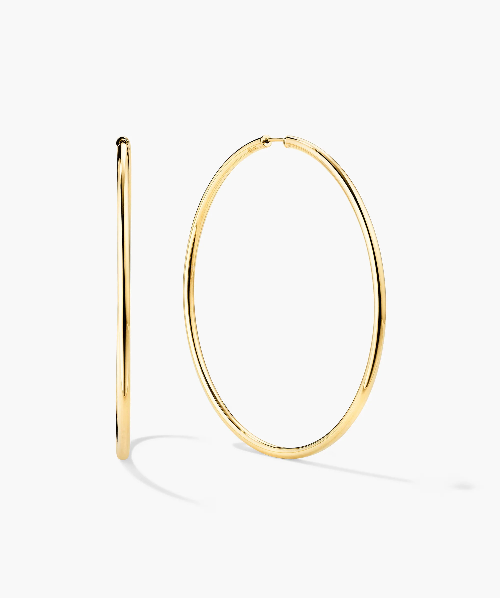 14k Gold Handcrafted Oversized Thin Hoop Earrings - Jewelry | Mejuri | Mejuri Fine Crew