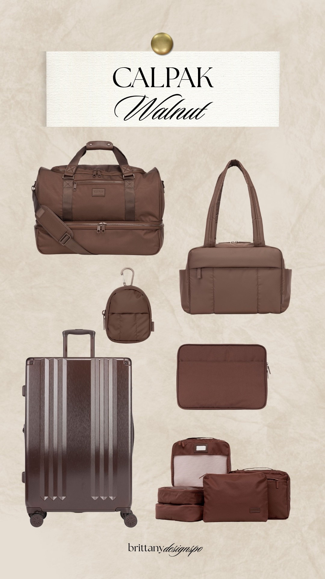 Favorite travel essentials from CALPAK. Loving this Walnut color

Duffle bag, travel bag, suitcase, carry-on, packing cubes

#LTKTravel