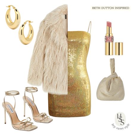 Gold shimmer & faux fur ✨ #bethdutton

#LTKfindsunder100 #LTKstyletip