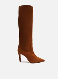 Bota Marrom Arezzo Nobuck Cano Longo Hailey | ZZ Mall (BR)