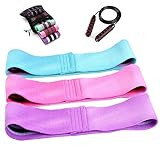 Resistance Bands for Legs and Butt, Anti-Slip Exercise Bands Set ,Fabric Circle Wide Workout Bands B | Amazon (US)