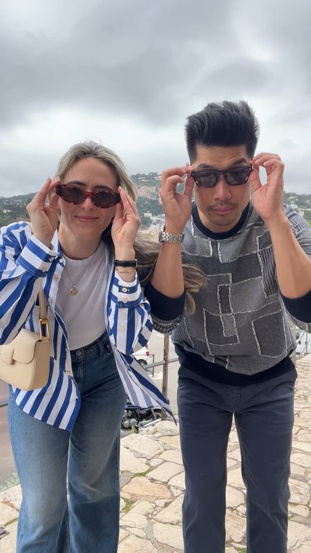 Couples' outfit goals in Villefranche-sur-Mer, France 🌊🌞 We're keeping it casual yet elevated with nautical vibes. licia's looking sharp in her AYR fit, and I'm keeping it cozy in my Billy Reid. We're both rocking our SeaVees and Sunglass Hut shades. #CouplesFashion

#LTKMens #LTKTravel #LTKFamily