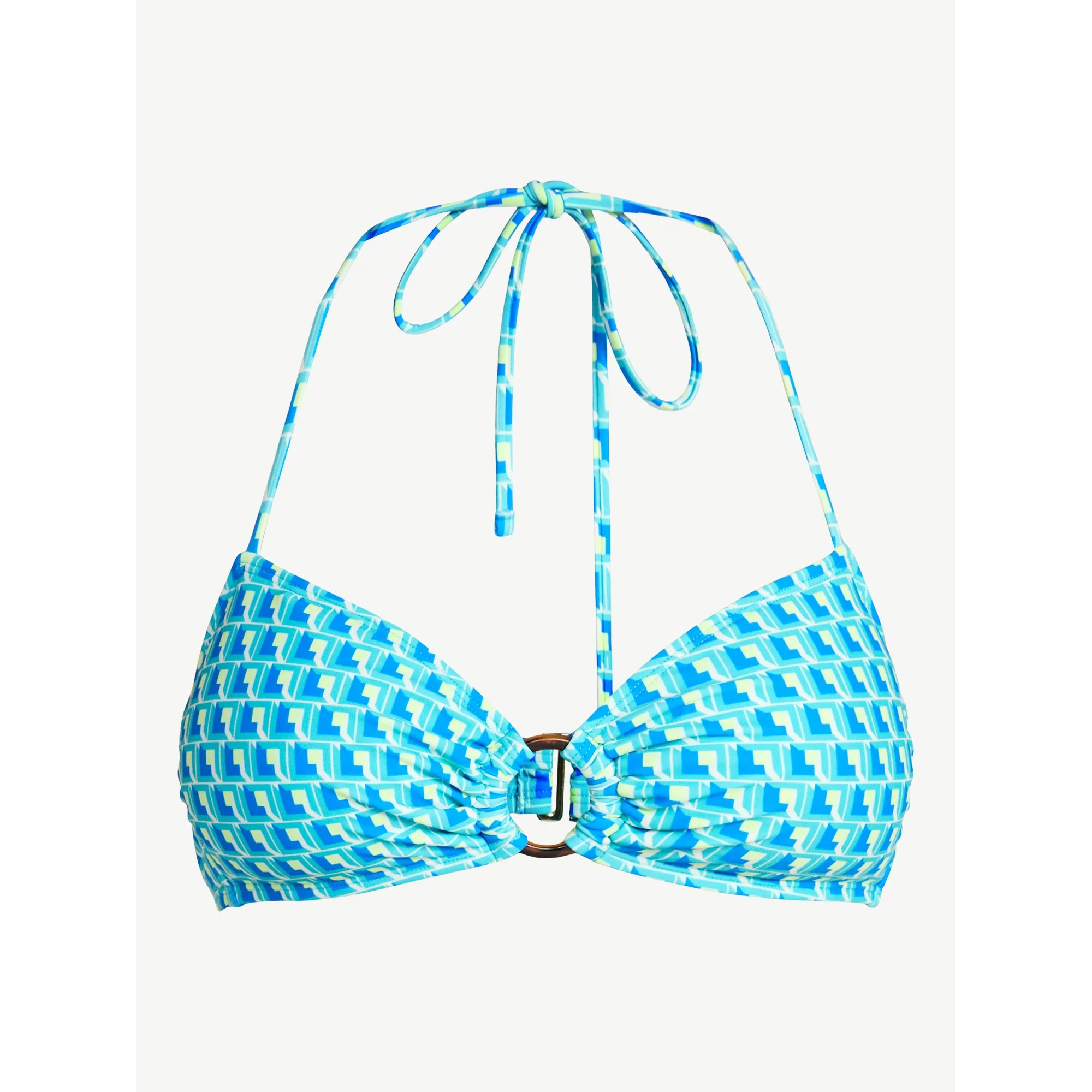 Time and Tru Women's and Women's Plus Abstract Print Bandeau Bikini Top, Sizes XS-3X, Family Swim | Walmart (US)