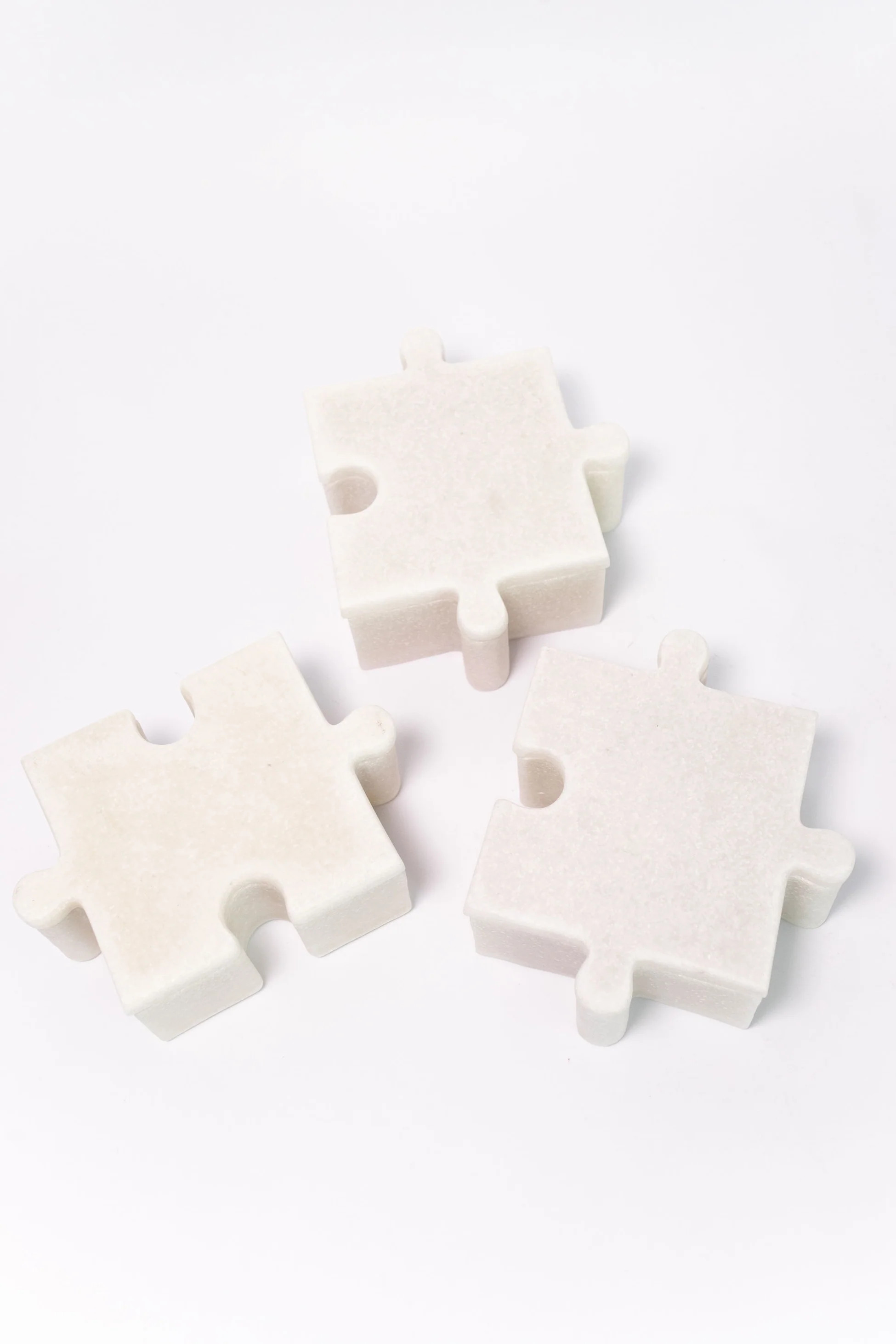 Quartz Puzzle Piece Boxes - Set of 3 | THELIFESTYLEDCO