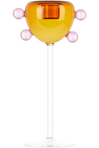 Orange & Pink Grand Pompom Candle Holder | SSENSE