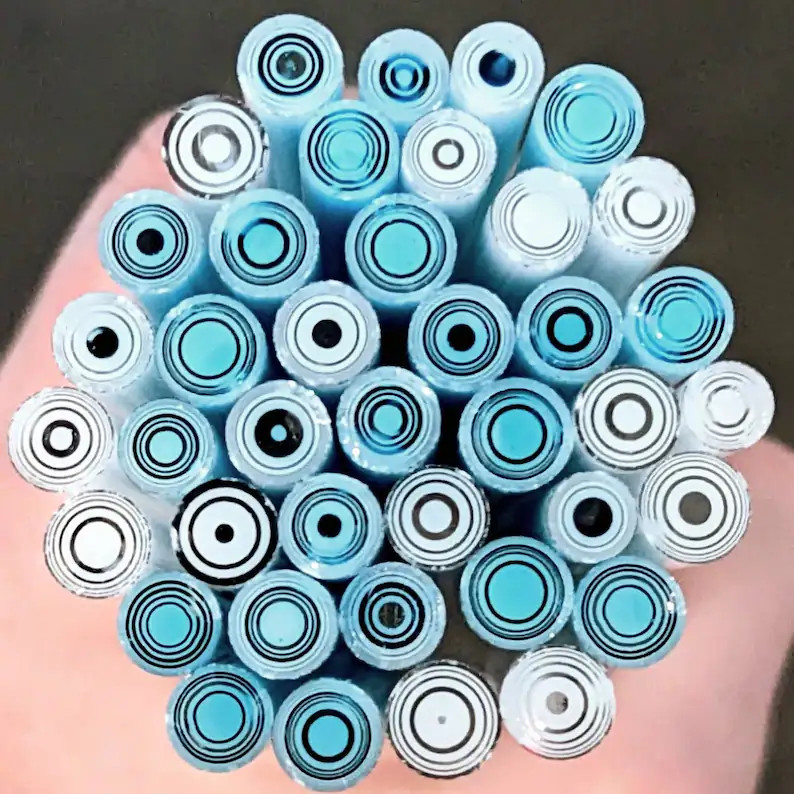 COE 90 Murrini Frozen 1oz Millefiori, Murrine, Vitrigraph, Bullseye Murrini, Glass Cane, Glass Sl... | Etsy (US)