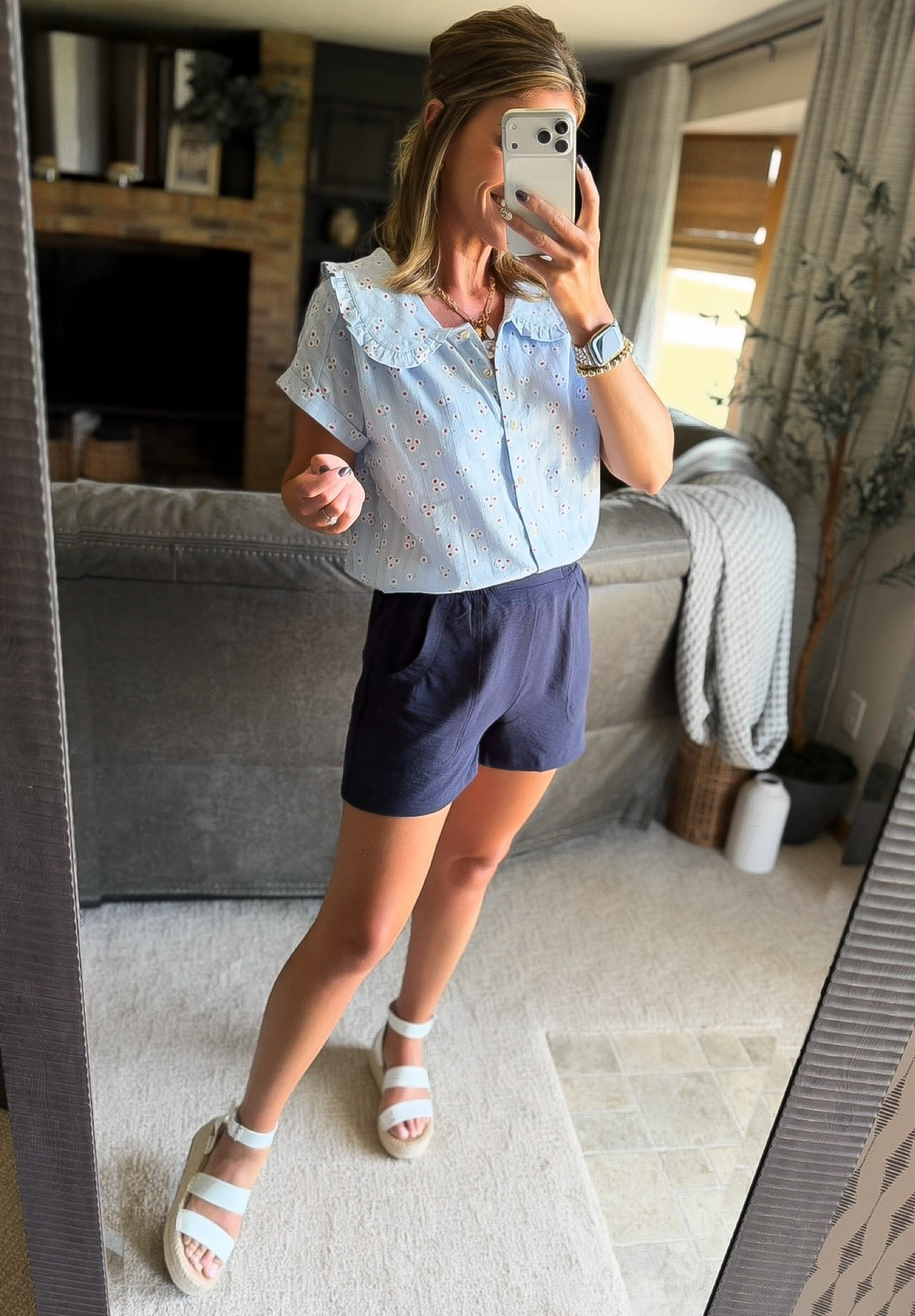 Amazon fashion finds for Spring/Summer 
Top/ small
Shorts/ medium 

#LTKSeasonal #LTKOver40 #LTKootd