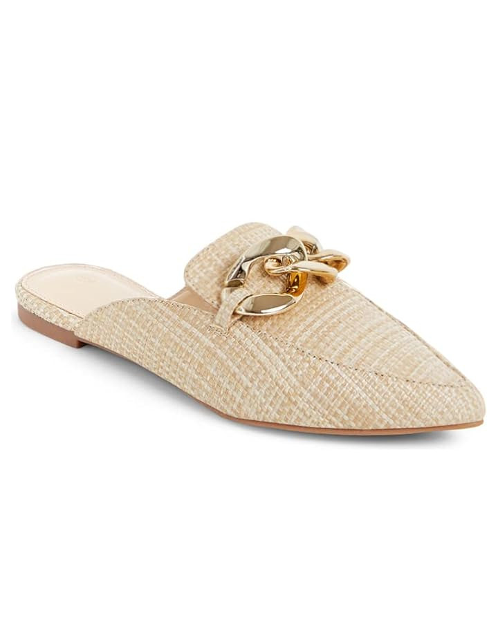 Juliet Holy Womens Mules Flats Pointed Toe Backless Loafers Slip on Metal Chain Slides | Amazon (US)