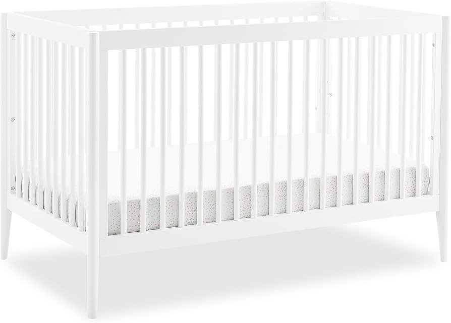 Delta Children Casey 4-in-1 Convertible Crib - Greenguard Gold Certified, Bianca White | Amazon (US)