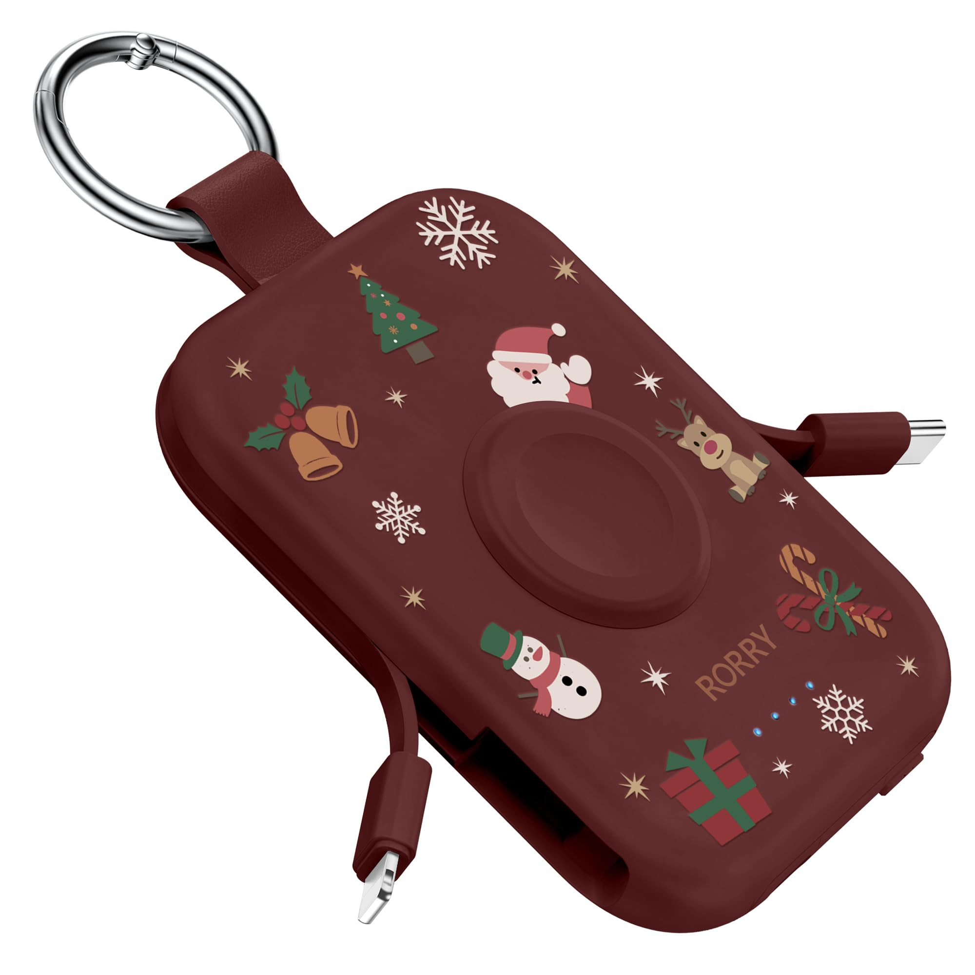 RORRY Portable Charger, 5000mAh Portable Charger Power Bank with Built-in Cables, Travel Keychain... | Amazon (US)