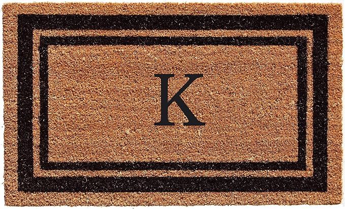 Calloway Mills 152961830K Black Border 18" x 30" Monogram Doormat, (Letter K) | Amazon (US)