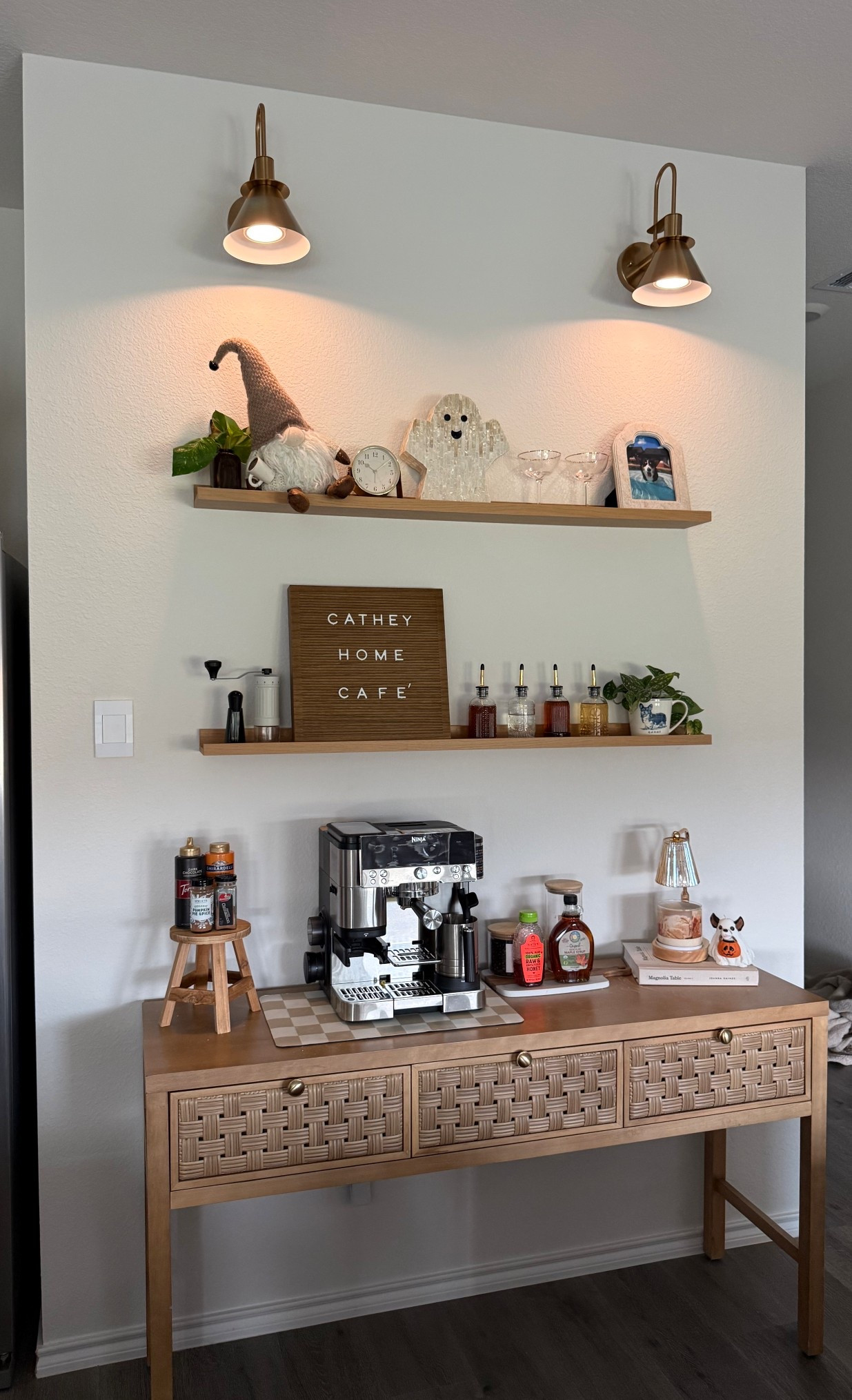 Light sconces #home #homeinspo #coffeebar