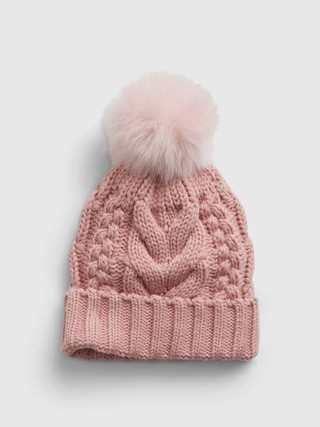Kids Cable Knit Pompom Beanie | Gap (US)