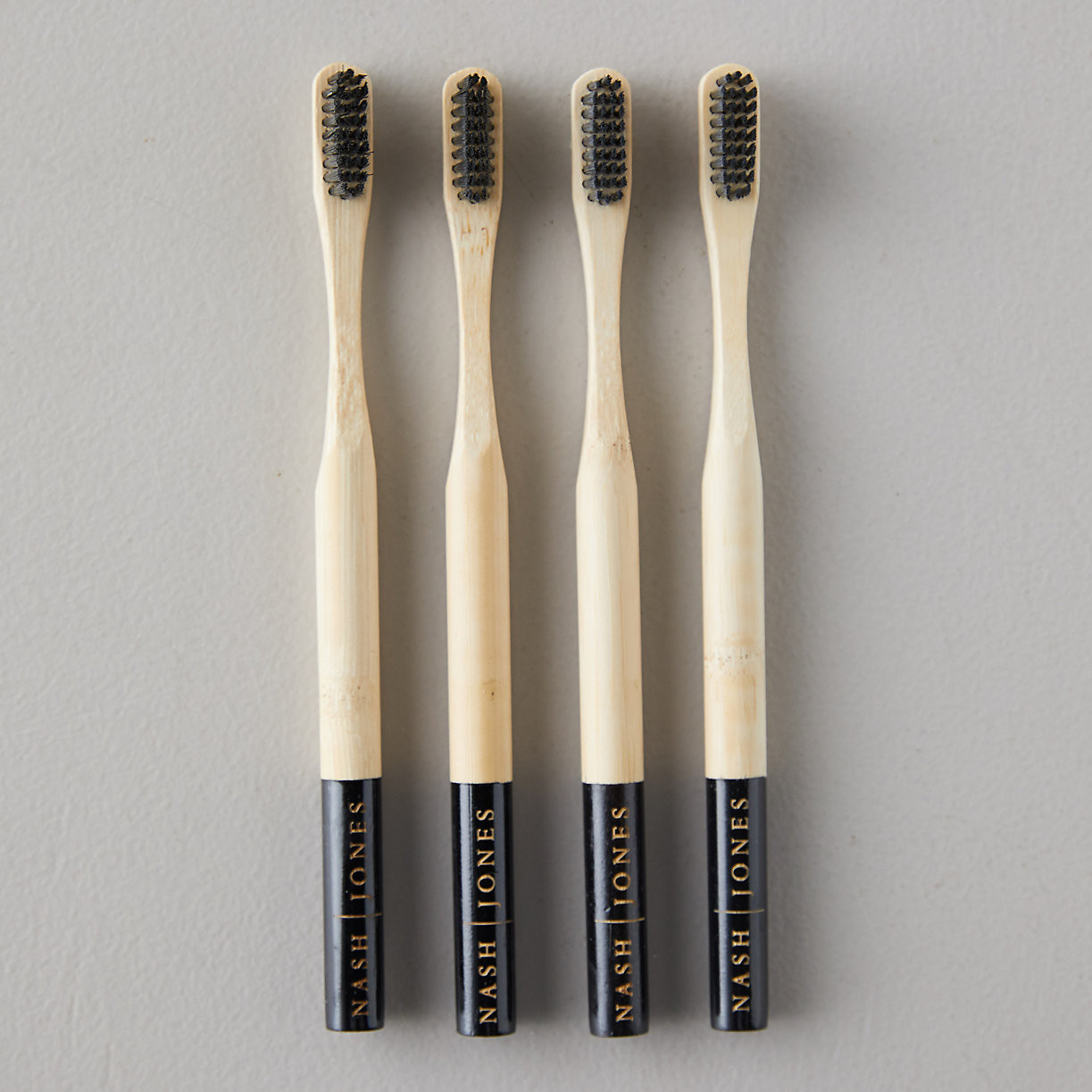 Activated Charcoal + Bamboo Toothbrushes, Set of 4 | Terrain
