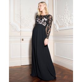 Black Lace Maternity Evening Dress | Seraphine US