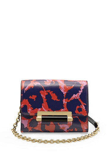 Heritage Print Leather Micro Mini Crossbody Bag | DVF