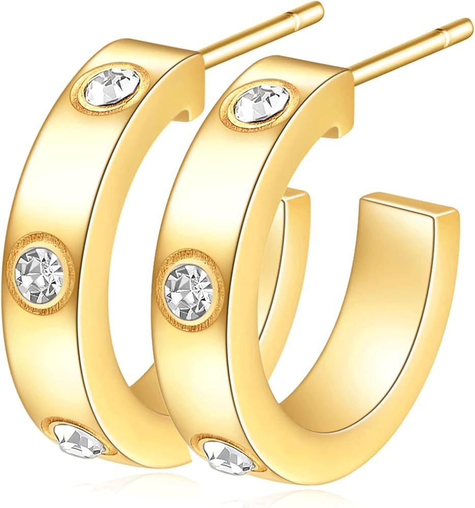 VQYSKO Love Friendship Earrings Gifts for Women Teen Girls Jewelry Gold and Silver Hoop Earrings ... | Amazon (US)