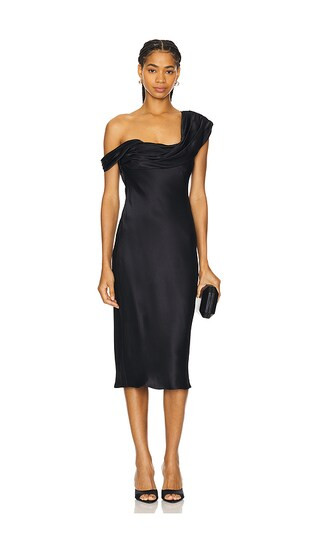 Vania Midi Dress in Black | Revolve Clothing (Global)