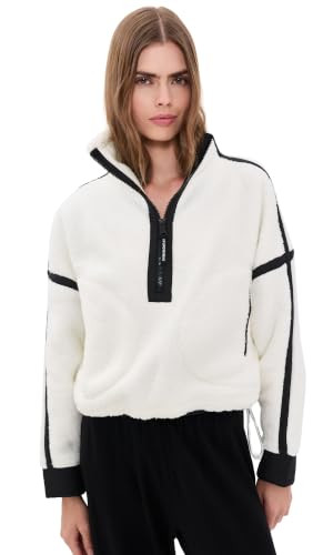 Free People Women's Mountain High Half-Zip Fleece, White Combo, S | Amazon (US)