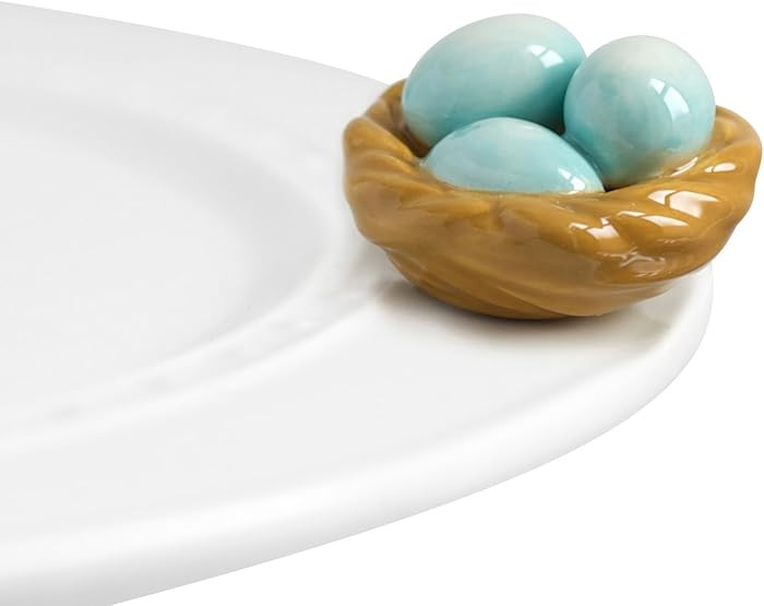 nora fleming Robin's Egg Blue (Nest) A39 - Hand-Painted Ceramic Holiday Décor - Spring Minis for... | Amazon (US)