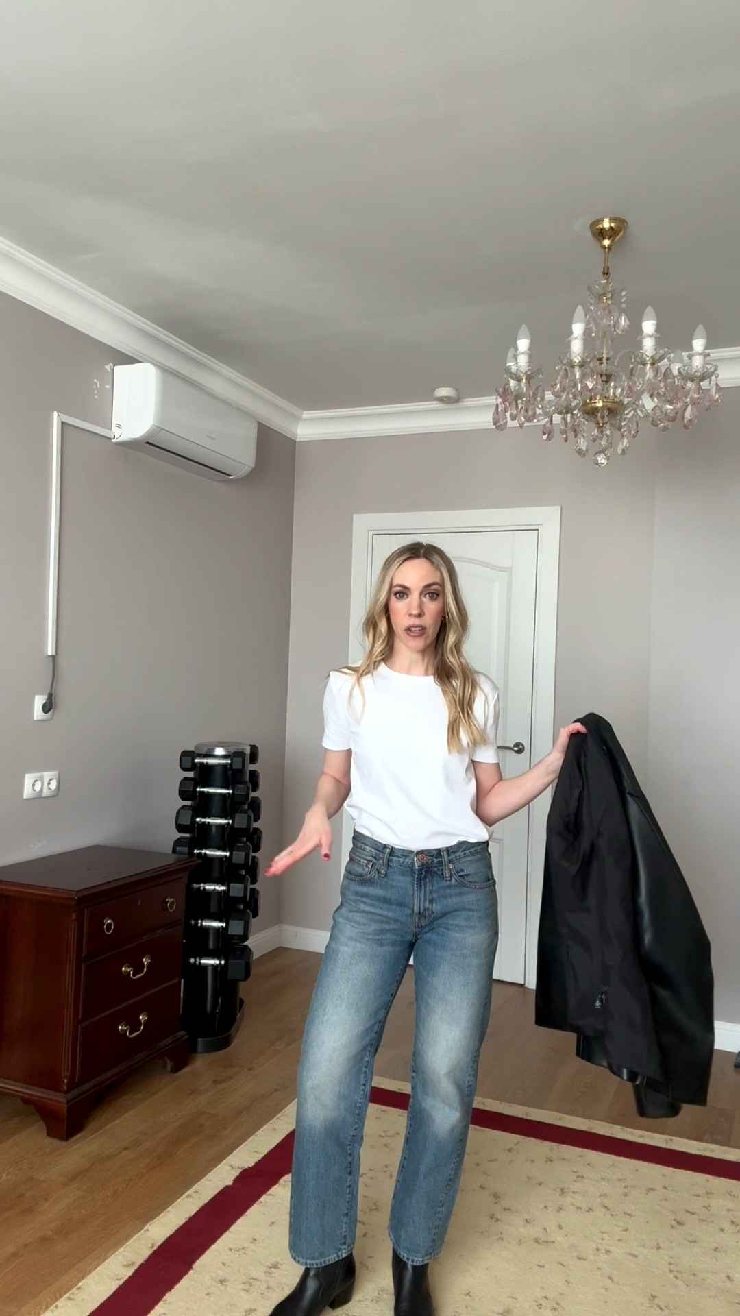 @Zara white tee and jeans outfit, black faux leather blazer, @Zara basics, mid rise cropped jeans under $50

#LTKgrwm #LTKSaleAlert #LTKdayinmylife