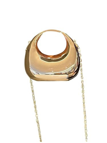 GORGLITTER Women's Gold Crossbody Mini Clutch Purse Metallic Chain Handbags Cocktail Evening Bags Gold One Size | Amazon (US)