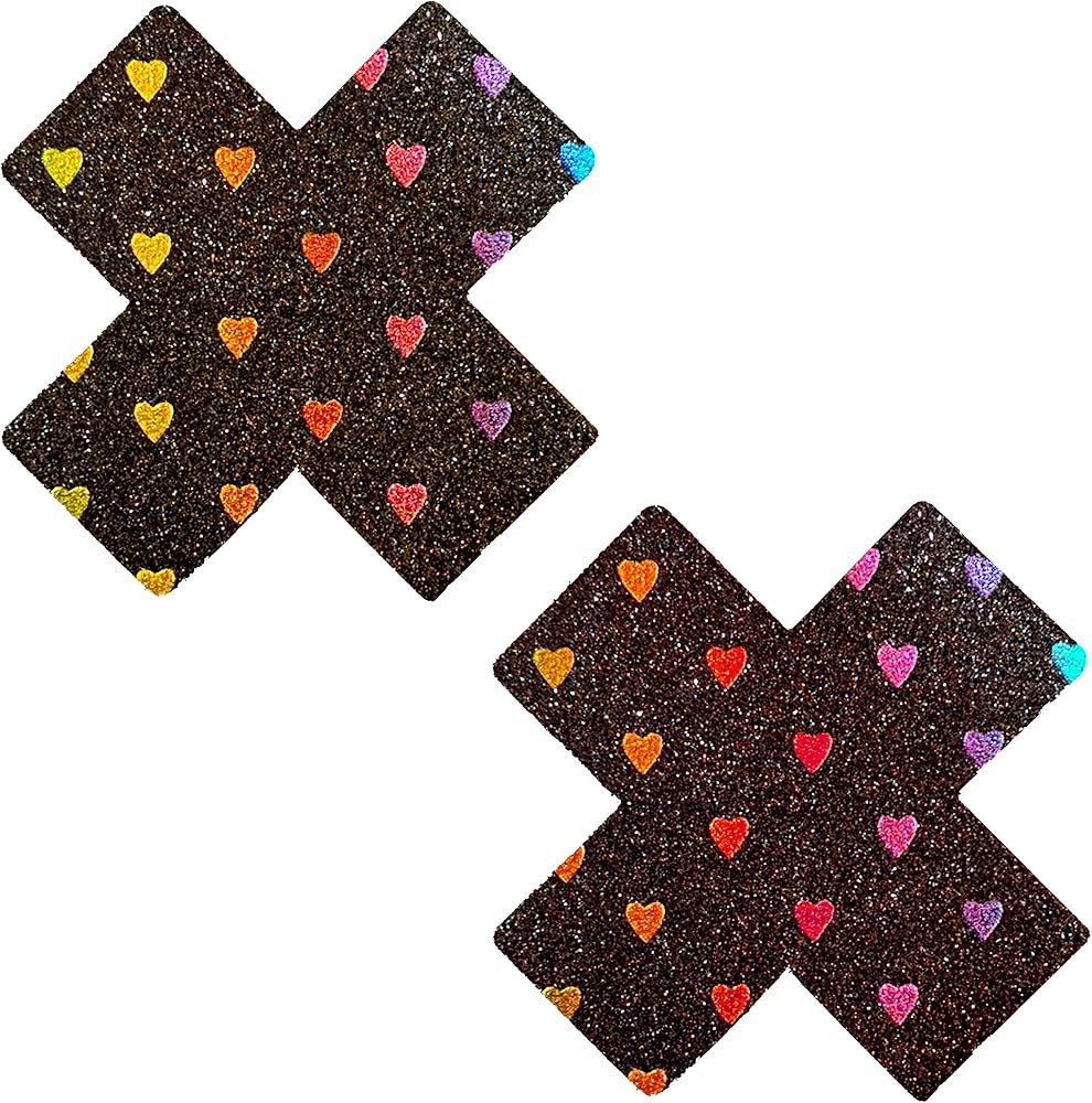 Neva Nude Black Rainbow Sheep Glitter Holographic Multicolor X Nipztix Pasties Nipple Covers for ... | Amazon (CA)
