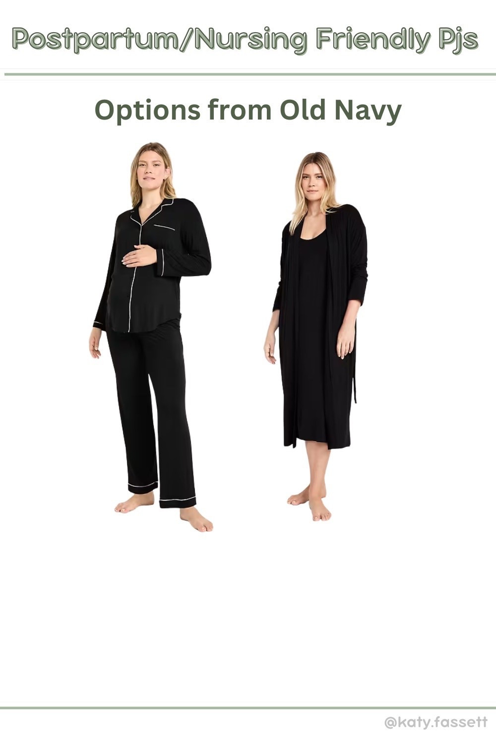 I love these options from Old Navy! Especially the nightgown and robe combo! So classy! I would still size up if I were you! I’m usually a medium when I’m not pregnant or fresh postpartum, so I size up to a Large! 