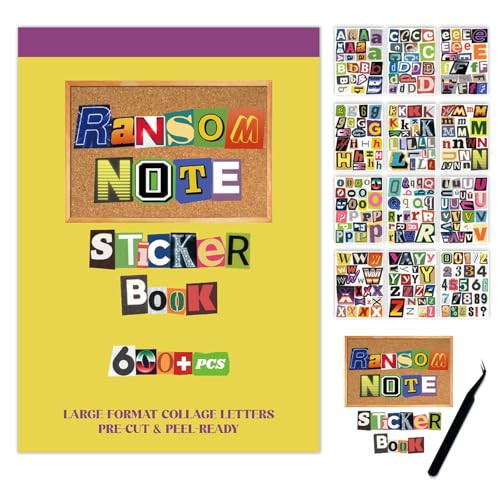 Retro Alphabet Letter Stickers Book for Scrapbooking | Amazon (US)