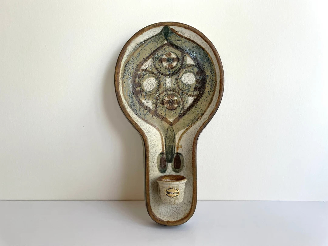 Vintage Soholm Denmark Pottery Wall-hanging Candleholder - Etsy | Etsy (US)