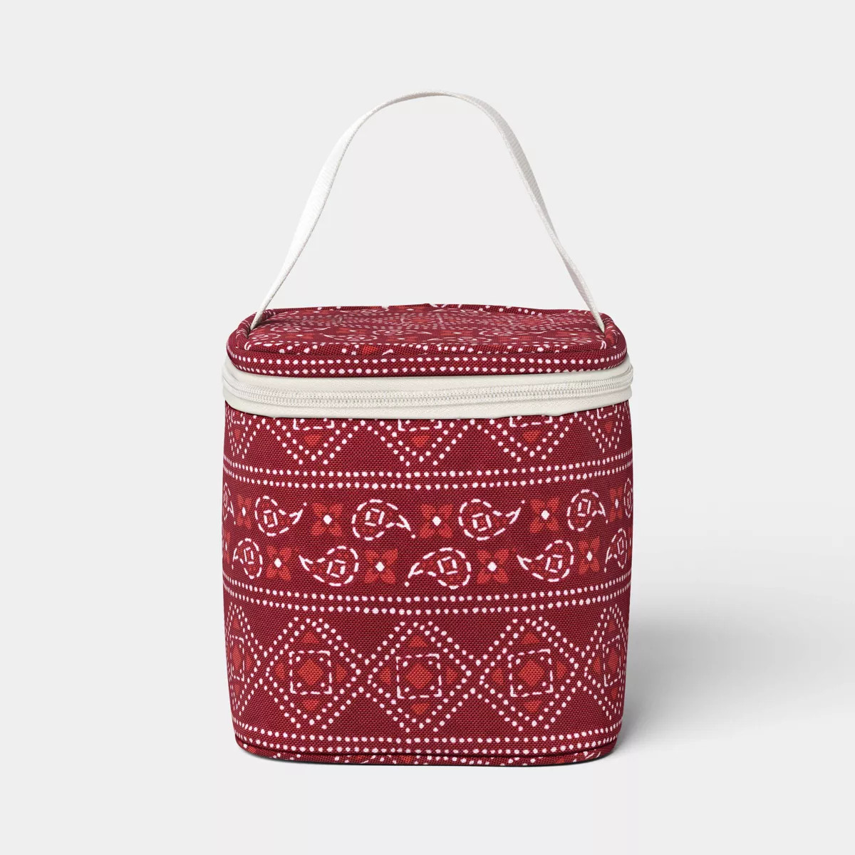 4 Cans/3.1qt Soft Sided Personal Cooler Red Bandana - Sun Squad™ | Target